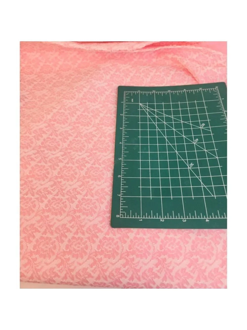Vintage Pink Floral Pattern Polyester Fabric 2.5 Yards x 60 Inches Sewing Materi